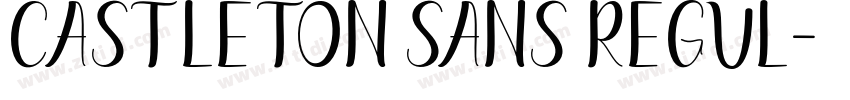Castleton Sans Regul字体转换